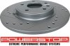 Tylne klocki Z23 + WIERCONE NACINANE tarcze hamulcowe POWERSTOP Chrysler Pacifica FWD 2017-